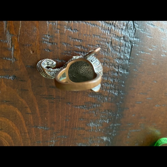 Vintage antique elephant jeweled ring size 8 - Picture 9 of 9